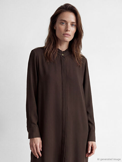 LCW Grace Fırfırlı Hakim Yaka Kadın Gömlek Tunik