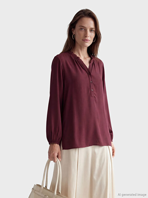 LCW Grace Fırfırlı Kaçık Yaka Bluz