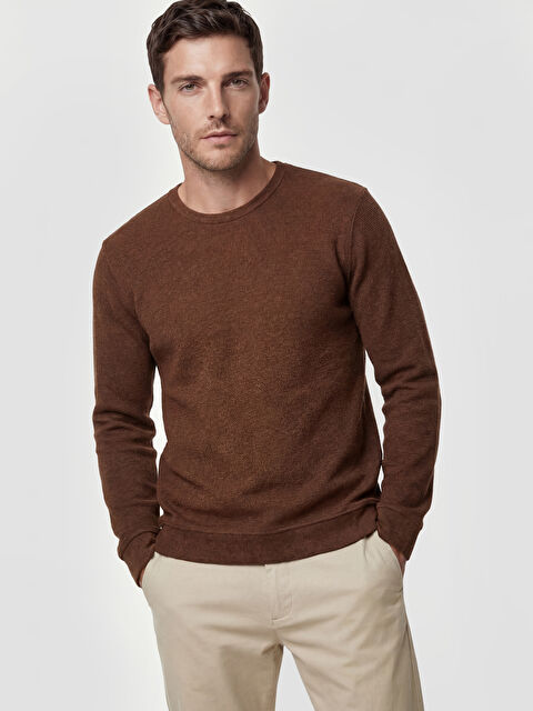 LCWAIKIKI Classic Bisiklet Yaka Erkek Sweatshirt - S6F410Z8-HJN