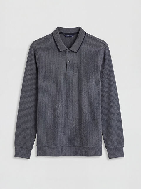 LCWAIKIKI Classic Polo Yaka Erkek Sweatshirt - S6D411Z8-MLC