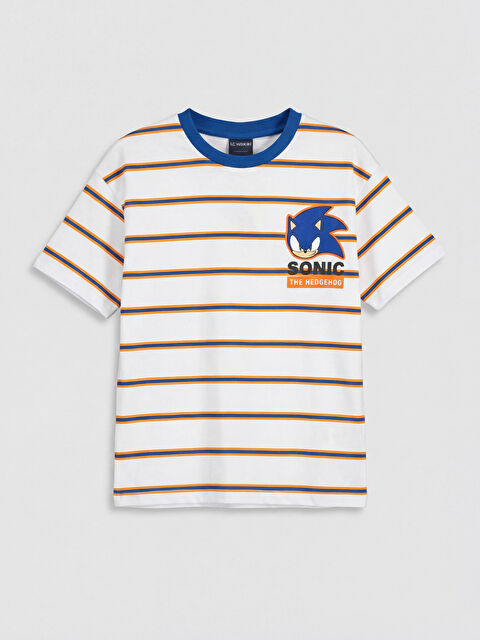 LCW Kids Sonic Baskılı Erkek Çocuk Tişört - S6D413Z1-LU7