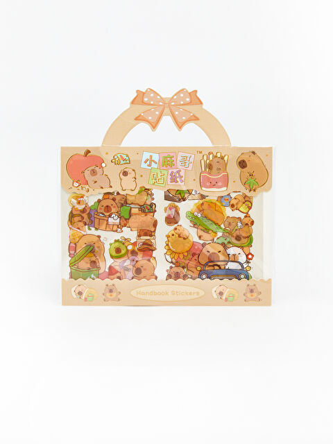 Capybara Hayvan Figürlü Sticker Seti - S6A421Z4-QBC