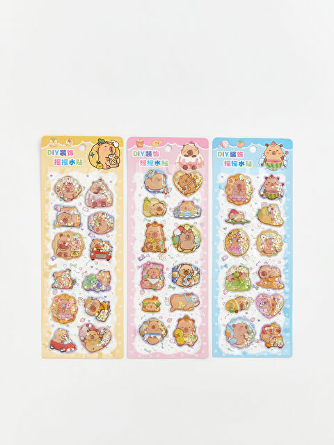 Capybara Hayvan Figürlü Sticker Seti - S6F421Z4-QBC
