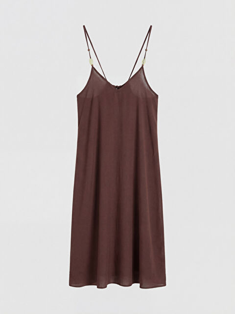 LCW DREAM V Yaka İp Askılı Kadın Plaj Elbisesi