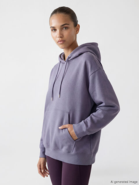 KOOR SPORT Kanguru Cepli Oversize Kadın Hoodie	 - S6D423Z8-H6P