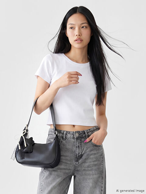 LCW ACCESSORIES Deri Görünümlü Kadın Omuz Çantası