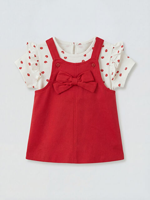 LCW baby Fiyonklu Kız Bebek Gabardin Elbise - S6C431Z1-HPW