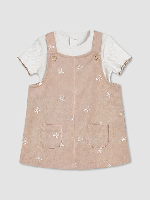 LCW baby Bisiklet Yaka Kız Bebek Elbise ve Bluz - S6F432Z1-LQX