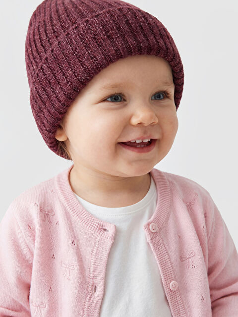 LCW baby Kız Bebek Triko Bere 