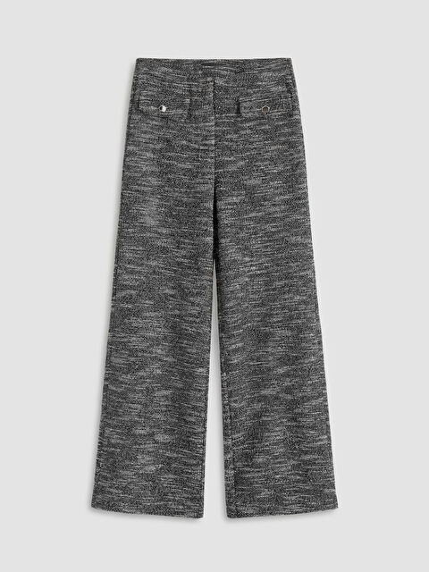 LCWAIKIKI Classic Beli Lastikli Desenli Kadın Pantolon - S6E438Z8-13E