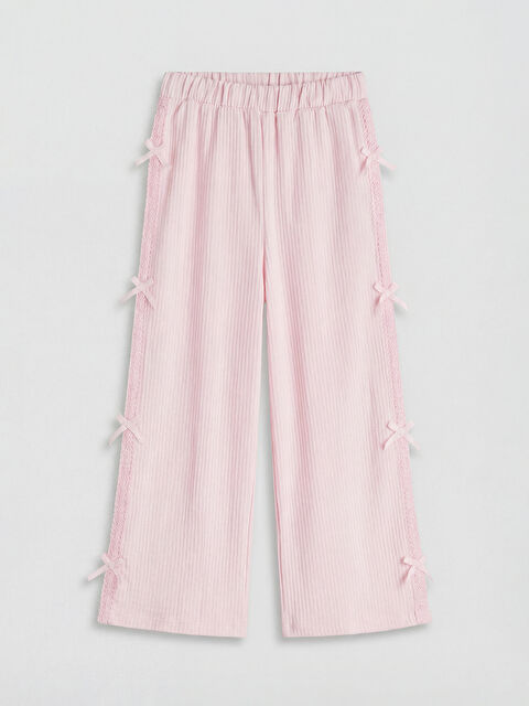 LCW Kids Kız Çocuk Müslin Geniş Paça Pantolon - S6C442Z1-FYX