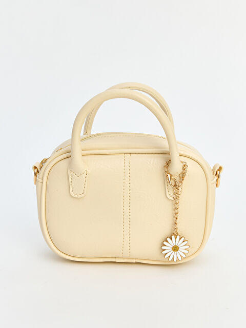 LCW ACCESSORIES Papatya Aksesuarlı Deri Görünümlü Kadın Omuz Çantası