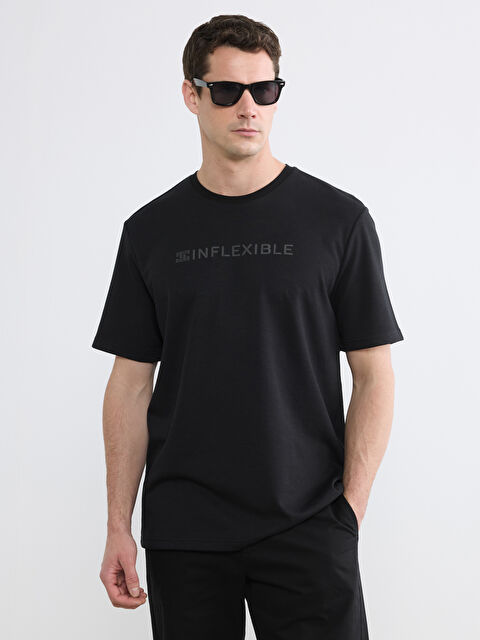 LCWAIKIKI Classic Bisiklet Yaka Baskılı Penye Erkek Tişört - S6D453Z8-CVL