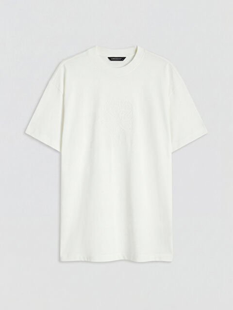 LCW Modest Bisiklet Yaka Nakışlı Bluz