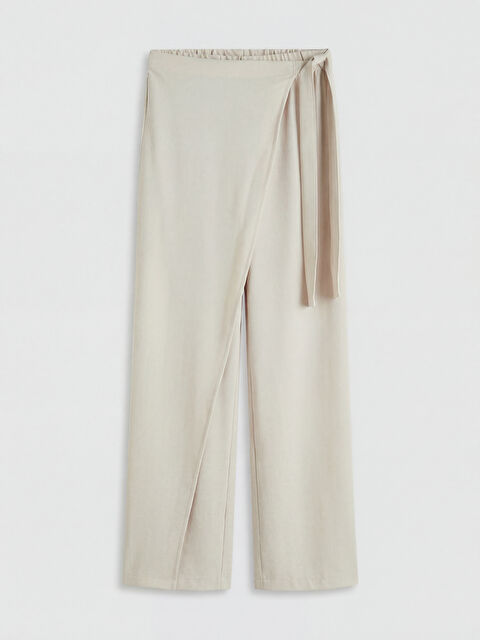 LCW Vision Beli Bağlamalı Geniş Paça Kadın Pantolon