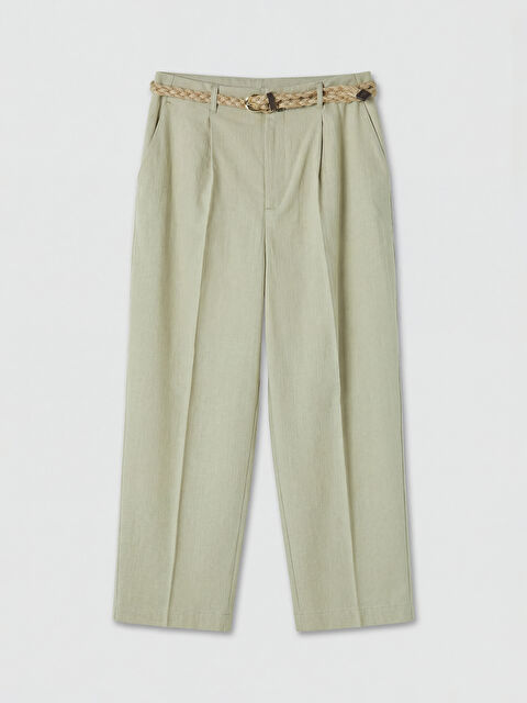 LCW Vision Beli Kemerli Havuç Kesim Pileli Kadın Pantolon