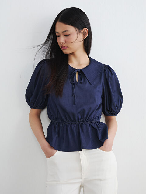 LCW Vision Bebe Yaka Peplum Bluz - S6ON14Z8-CVM