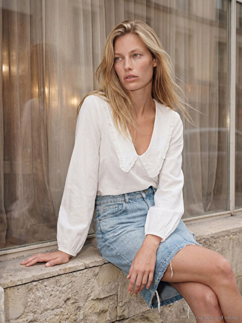 LCW Vision V Yaka Fırfırlı Bluz