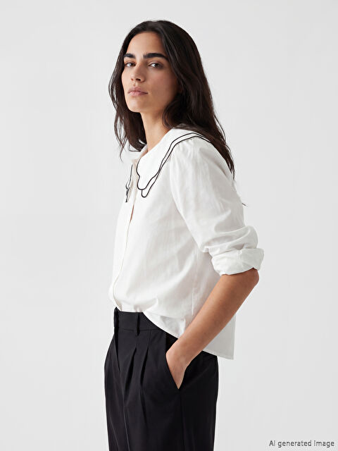 LCW Vision Bebe Yaka Kadın Gömlek