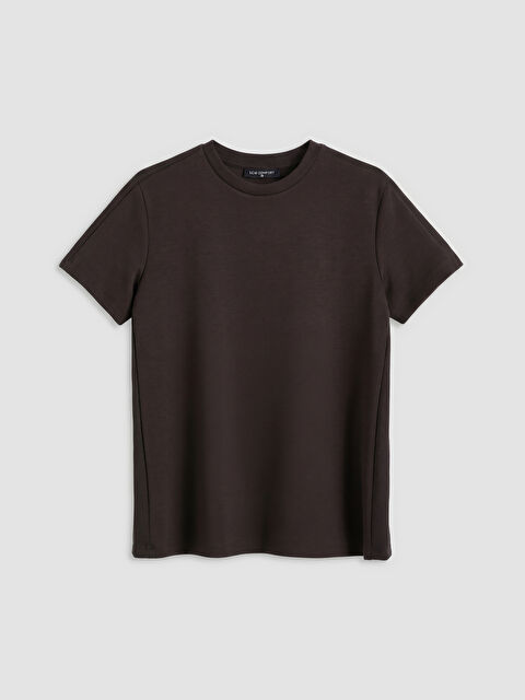 LCW Comfort Bisiklet Yaka Kadın Tişört - S6E469Z8-HMK