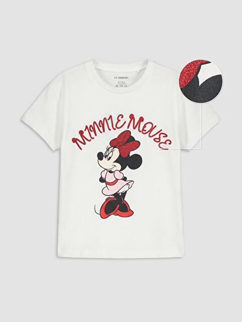 LCW Kids Minnie Mouse Baskılı Kız Çocuk Tişört - S6D469Z1-R9J