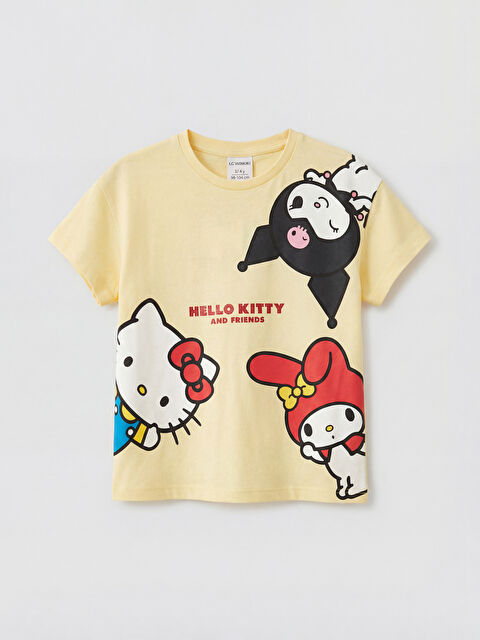 LCW Kids Bisiklet Yaka Hello Kitty Baskılı Kız Çocuk Tişört - S6C470Z1-FRS