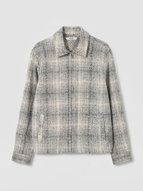 XSIDE Loose Fit Ekose Desenli Erkek Gömlek Ceket - S6C479Z8-LMK