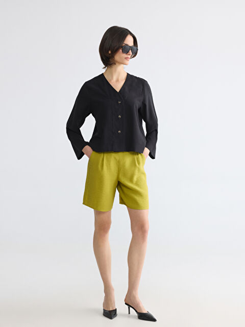 LCW EVERYDAY Beli Lastikli Kadın Pileli Şort