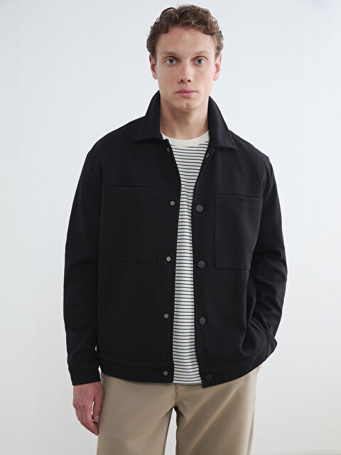 LCW Vision Loose Fit Gömlek Yaka Erkek Ceket