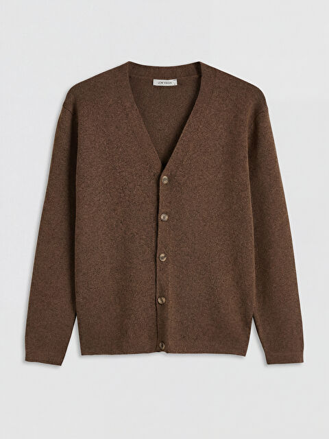 LCW Vision Standart Kalıp V Yaka Erkek Triko Hırka - S6E489Z8-DKN