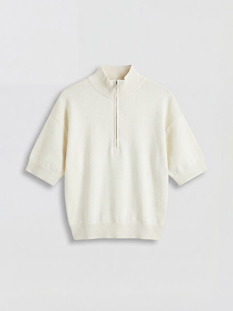 LCW Vision Dik Yaka Oversize Kadın Triko Kazak - S6F492Z8-15U