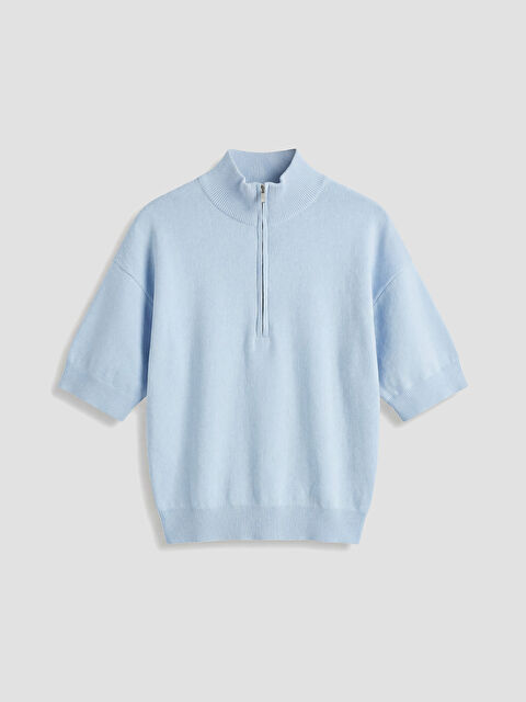 LCW Vision Dik Yaka Oversize Kadın Triko Kazak - S6F492Z8-G9Q