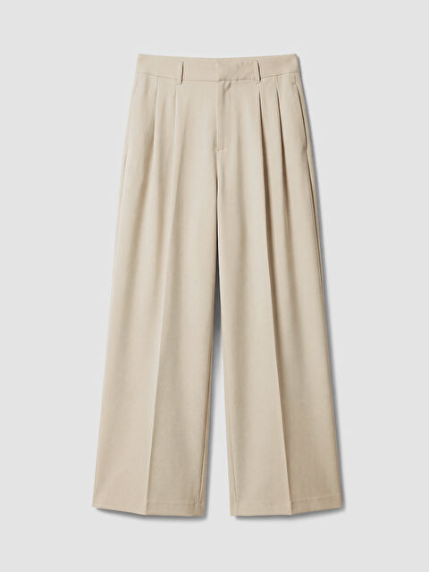 LCW Vision Loose Fit Kadın Pileli Kumaş Pantolon - S6A499Z8-ZD7