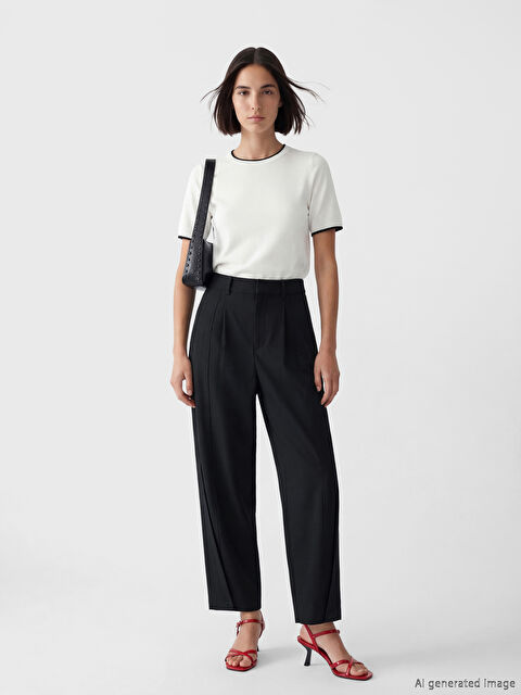 LCW Vision Havuç Kesim Kadın Pileli Kumaş Pantolon - S6D499Z8-CVL