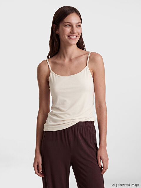 LCW DREAM U Yaka İp Askılı Kadın Atlet - S6F504Z8-FX7