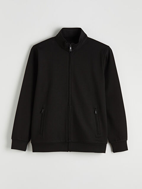 LCW Vision Dik Yaka Erkek Fermuarlı Sweatshirt - S6E506Z8-CVL