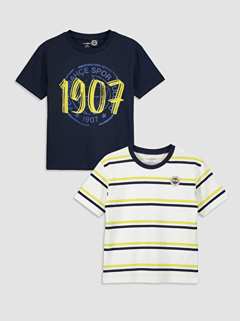 LCW Kids Fenerbahçe Baskılı Erkek Çocuk 2'li Tişört Takımı