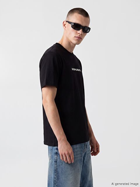 XSIDE T-shirt imprimé à col rond pour homme