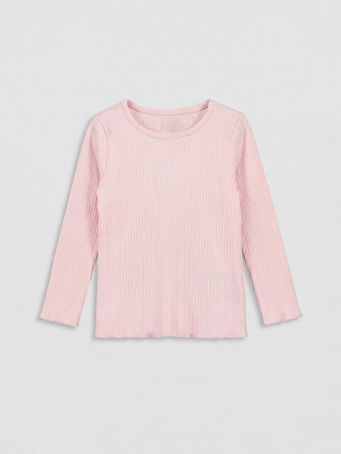 LCW Kids Bisiklet Yaka Kız Çocuk Kaşkorse Tişört - S6E518Z1-FVB