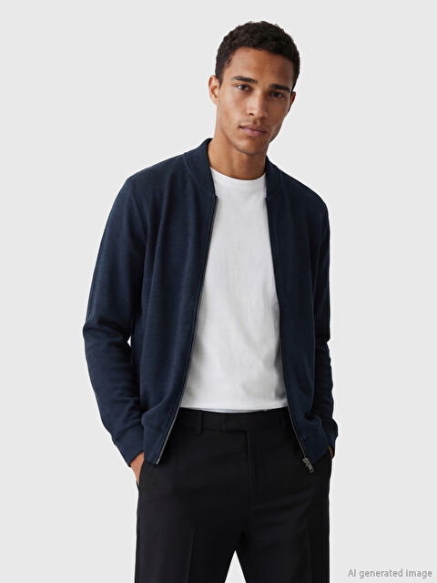 LCW Vision Dik Yaka Erkek Fermuarlı Sweatshirt - S6D521Z8-RFH