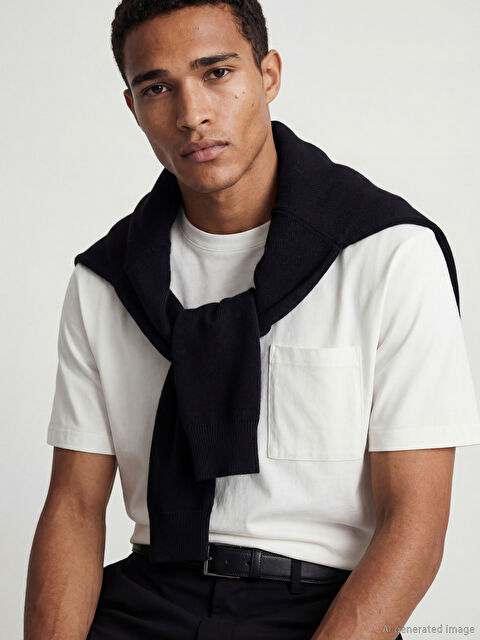 LCW Vision Bisiklet Yaka Erkek Tişört - S6B521Z8-R9J