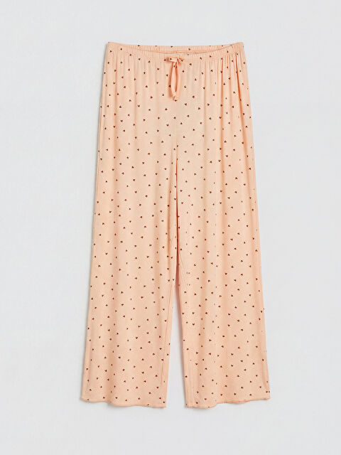 LCW DREAM Beli Lastikli Desenli Kadın Kapri Pijama Altı