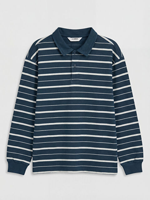 LCW Kids Polo Yaka Çizgili Erkek Çocuk Tişört - S6E527Z4-LSY