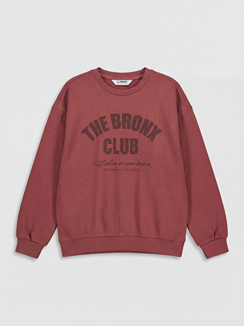 LCW Kids Bisiklet Yaka Baskılı Erkek Çocuk Sweatshirt - S6F527Z4-M6L