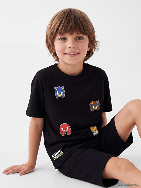 LCW Kids Sonic Baskılı Erkek Çocuk Tişört