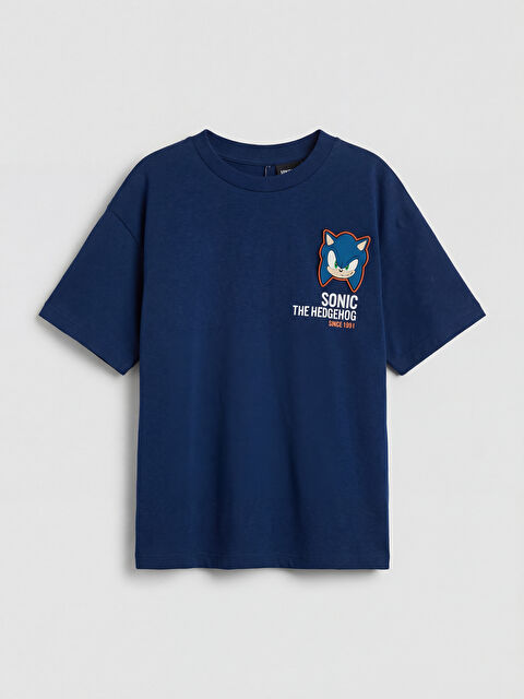 LCW Kids Bisiklet Yaka Sonic Baskılı Erkek Çocuk Tişört - S6F528Z1-HEU
