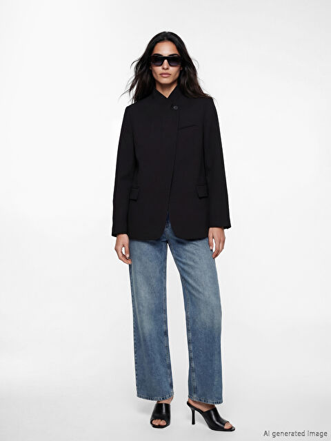 LCW Vision Dik Yaka Kadın Blazer Ceket - S6C532Z8-CVL