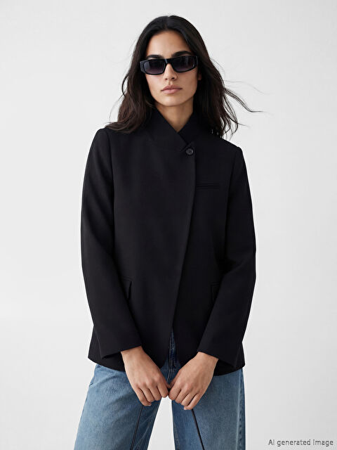 LCW Vision Dik Yaka Kadın Blazer Ceket - S6C532Z8-CVL