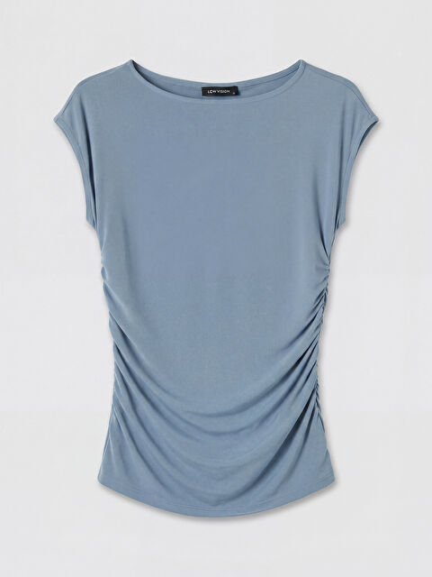 LCW Vision Bisiklet Yaka Büzgülü Bluz