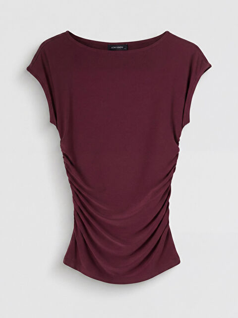 LCW Vision Bisiklet Yaka Büzgülü Bluz